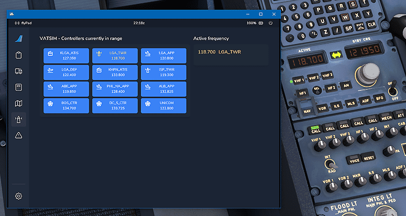 Online ATC Frequency via click